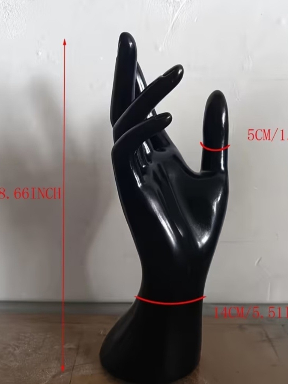 Glossy Black Hand Jewelry Display